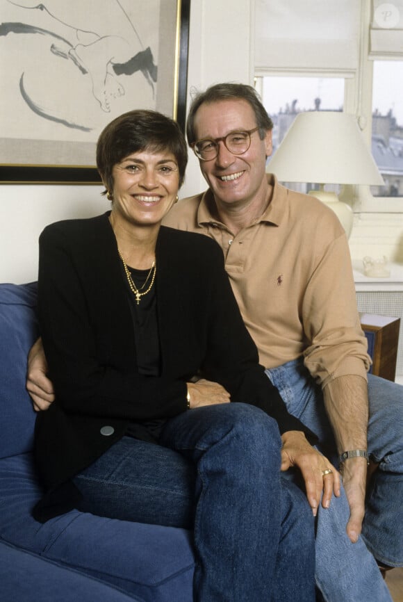 Archives - Rendez-vous avec Bernard Le Coq et sa femme Martine à leur domicile. Le 10 novembre 1993 © Jean Lenoir via Bestimage