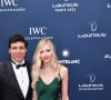 Taig Khris et sa compagne Théa Ros - Red Carpet de la cérémonie " 2023 Laureus World Sports Awards" à Paris le 8 mai 2023 . Veeren/Bestimage