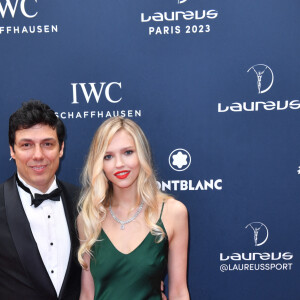 Taig Khris et sa compagne Théa Ros - Red Carpet de la cérémonie " 2023 Laureus World Sports Awards" à Paris le 8 mai 2023 . Veeren/Bestimage