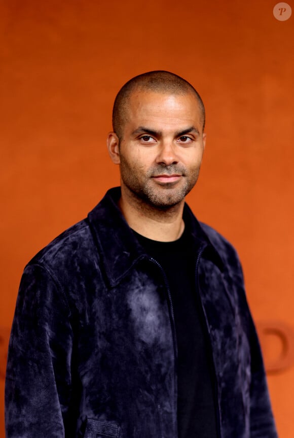 Tony Parker et sa compagne Agathe Teyssier au village lors des Internationaux de France de tennis de Roland Garros 2024 à Paris le 2 juin 2024. © Dominique Jacovides / Cyril Moreau / Bestimage