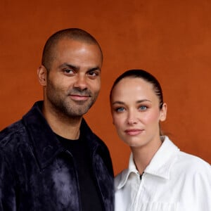 Tony Parker et sa compagne Agathe Teyssier au village lors des Internationaux de France de tennis de Roland Garros 2024 à Paris le 2 juin 2024. © Dominique Jacovides / Cyril Moreau / Bestimage