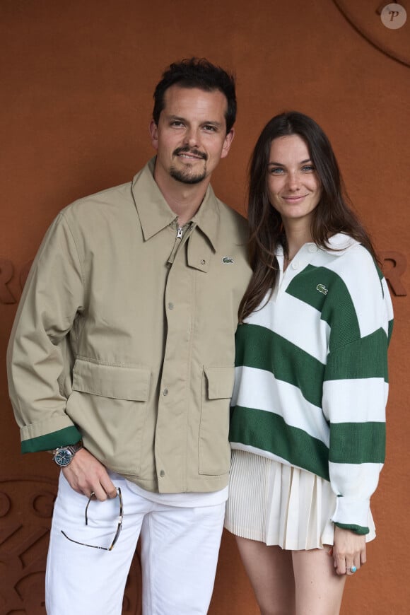 Juan Arbelaez et sa compagne Cassandre Verdier au village lors des Internationaux de France de tennis de Roland Garros 2024, à Paris, France, le 4 juin 2024. © Jacovides-Moreau/Bestimage