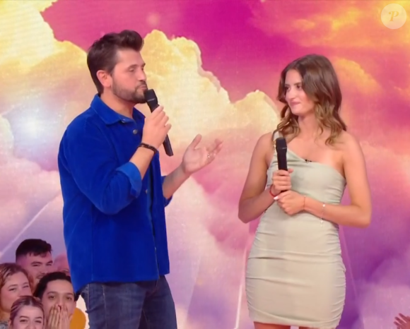 Elle a ensuite rejoint Christophe Beaugrand sur le plateau.
Réaction de Justine après son élimination dans "Secret Story", TF1.