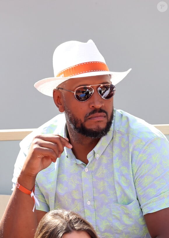 Boris Diaw dans les tribunes des Internationaux de France de tennis de Roland Garros 2024 à Paris, France, le 6 juin 2024. © Jacovides-Moreau/Bestimage 