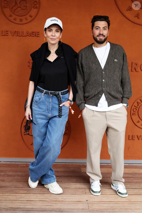 Cristina Cordula et son fils Enzo - Célébrités au village des Internationaux de France de tennis de Roland Garros 2024 à Paris le 6 juin 2024. © Jacovides / Moreau / Bestimage 