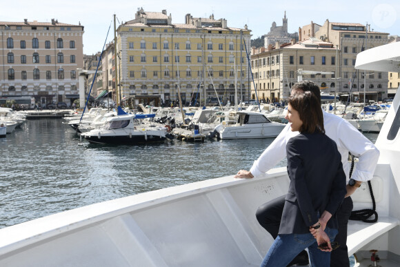 À Marseille, le 13 avril 2024, Valérie Hayer députée européenne et tête de liste Renaissance, MoDem, Horizons et Parti Radical pour les Élections Européennes 2024 s'est rendue à Marseille en présence de Christophe Castaner en présence de Sabrina Agresti-Roubache © William Cannerella / Panoramic / Bestimage