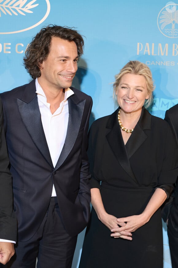 Bertrand Chameroy, Anne-Elisabeth Lemoine - Photocall du dîner d'ouverture du 77ème Festival International du Film de Cannes, au Carlton. Le 14 mai 2024 © Borde-Jacovides-Moreau / Bestimage