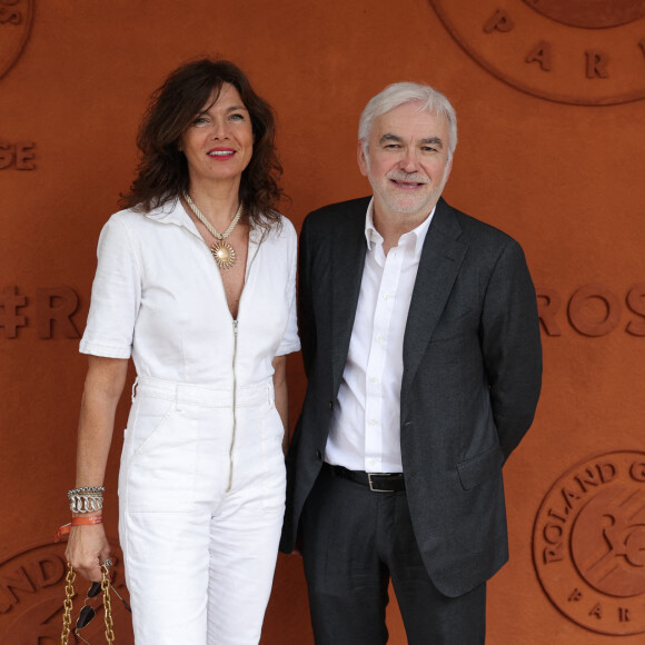 Catherine Bancarel et son mari Pascal Praud - Célébrités au village des Internationaux de France de tennis de Roland Garros 2024 à Paris le 7 juin 2024. © Jacovides-Moreau/Bestimage