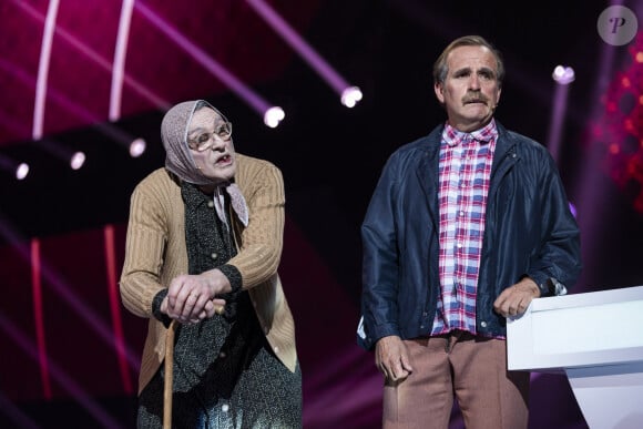 Exclusif - Les Bodin's (Vincent Dubois et Jean-Christian Fraiscinet) - Enregistrement de l'émission "Les comiques préférés des français" au Dôme des Sports, qui sera diffusée le 10 octobre sur France 2.  © Pierre Perusseau / Bestimage 