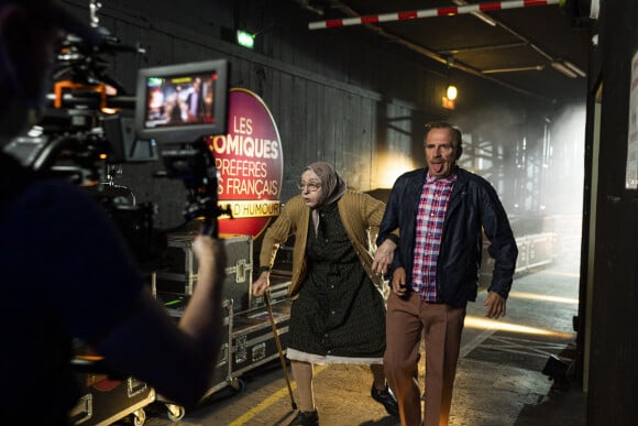 Exclusif - Les Bodin's (Vincent Dubois et Jean-Christian Fraiscinet) - Backstage de l'enregistrement de l'émission "Les comiques préférés des français" au Dôme des Sports, qui sera diffusée le 10 octobre sur France 2. © Pierre Perusseau / Bestimage 