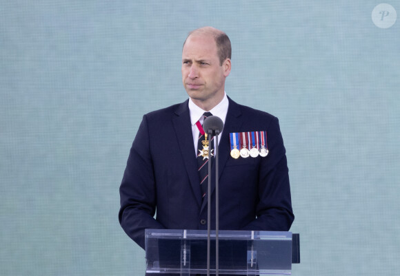 Le prince William de Galles - La famille royale d'Angleterre lors des commémorations du 80ème anniversaire du débarquement (D-Day) à Portsmouth. Le 5 juin 2024 © Rowan Griffiths / Mirrorpix / Bestimage 