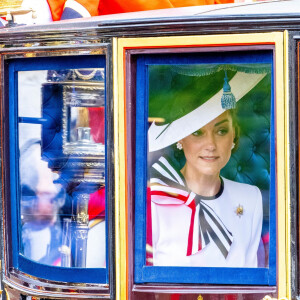 Catherine (Kate) Middleton, princesse de Galles - Les membres de la famille royale britannique lors de la parade Trooping the Color à Londres, Royaume Uni, le 15 juin 2024. © Backgrid USA/Bestimage 