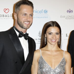 Christian Millette, Denitsa Ikonomova, Maxime Dereymez - Photocall de la 10ème édition du "Global Gift Gala 2021" à l'hôtel Four Seasons Hotel George V à Paris le 30 octobre 2021. © Marc Ausset Lacroix/Bestimage 