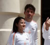 Dont le célèbre pilote de Formule 1 Charles Leclerc.
Arrivée de la flamme olympique à Monaco en présence de Charlene et Albert de Monaco, 18 juin 2024. Photo de Pascal Le Segretain/Pool/ABACAPRESS.COM