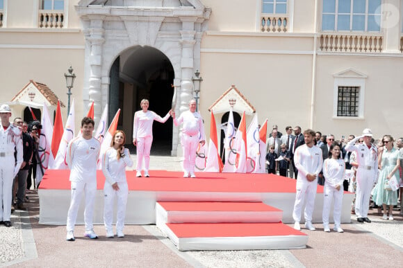 Une belle fete !
Arrivée de la flamme olympique à Monaco en présence de Charlene et Albert de Monaco, 18 juin 2024. Photo de David Niviere/ABACAPRESS.COM