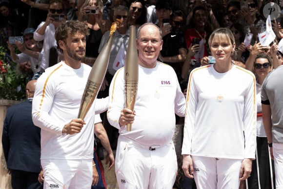 Arrivée de la flamme olympique à Monaco en présence de Charlene et Albert de Monaco. Photo de David Niviere/ABACAPRESS.COM