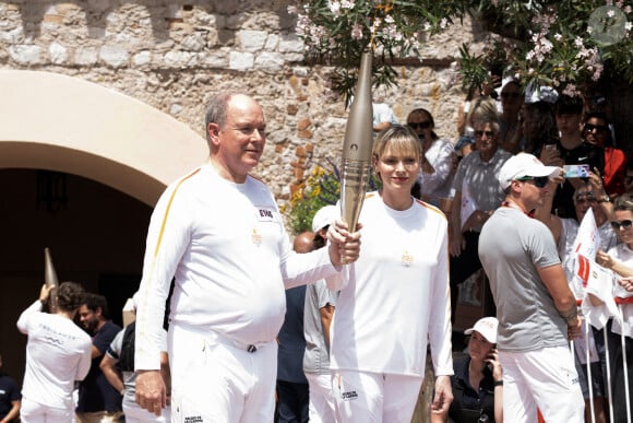 Arrivée de la flamme olympique à Monaco en présence de Charlene et Albert de Monaco, 18 juin 2024. Photo de David Niviere/ABACAPRESS.COM