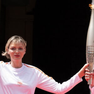 Arrivée de la flamme olympique à Monaco en présence de Charlene et Albert de Monaco, 18 juin 2024. Photo de David Niviere/ABACAPRESS.COM