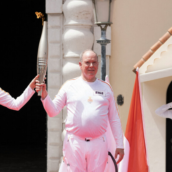 Arrivée de la flamme olympique à Monaco en présence de Charlene et Albert de Monaco, 18 juin 2024. Photo de David Niviere/ABACAPRESS.COM