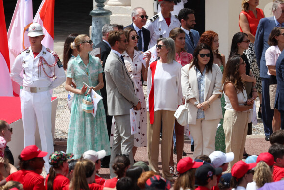 Beatrice Borromeo, Pierre Casiraghi, Caroline de Monaco, Melanie Antoinette de Massy lors de l'arrivée de la flamme olympique à Monaco en présence de Charlene et Albert de Monaco, le 18 juin 2024. Photo by Pascal Le Segretain/Pool/ABACAPRESS.COM