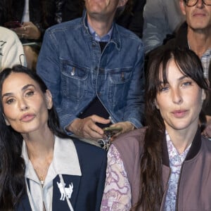 Micheal Ward, Demi Moore, Scout LaRue Willis et Thomas Doherty - Front-Row du défilé DIOR "Collection Homme Prêt-à-Porter Printemps/Eté 2025" lors de la Fashion Week de Paris, le 21 juin 2024. © Borde/Rindoff/Bestimage 