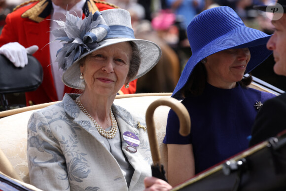 La princesse Anne, et Lady Sarah Chatto - La famille royale britannique lors des courses hippiques à Ascot, le 20 juin 2024.