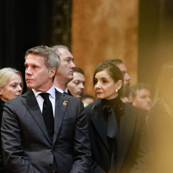 Marina Ricolfi Doria, Le prince Emmanuel-Philibert de Savoie, La princesse Clotilde Courau de Savoie - La cérémonie funéraire de Victor Emmanuel de Savoie, fils du dernier roi d'Italie, en la cathédrale Saint-Jean-Baptiste de Turin, le 10 février 2024.