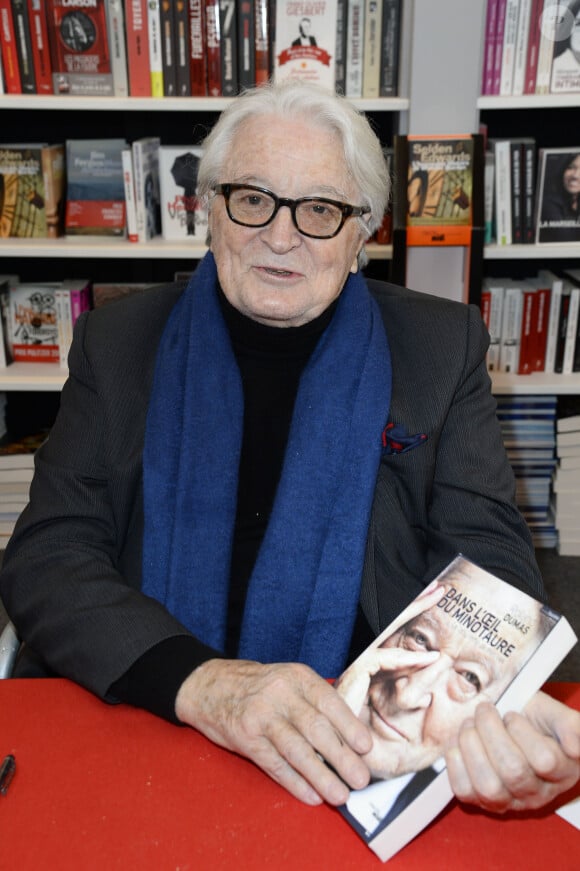 Roland Dumas - 34 ème édition du Salon du Livre à Paris Porte de Versailles le 22 mars 2014.