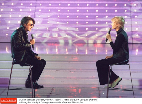 © Jean-Jacques Datchary/ABACA. Paris, 8/5/2000. Jacques Dutronc et Françoise Hardy à l'enregistrement de Vivement Dimanche.