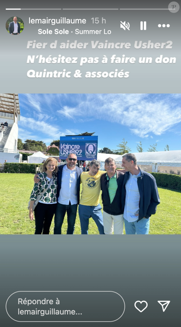 Alors le voir monter sur un cheval à de quoi faire frissonner. Mais s'il a décidé de se mettre en danger c'était pour la bonne cause. 
L'animateur Stéphane Plaza à La Baule pour venir en aide à l'association Vaincre Usher 2. Juillet 2024
