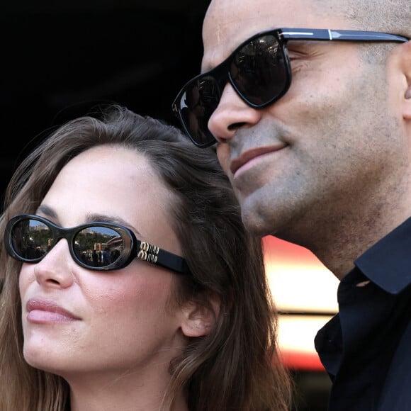 Tony Parker et sa compagne Agathe Teyssier lors des qualifications du 81ème Grand Prix de Formule 1 de Monaco, le 25 mai 2024