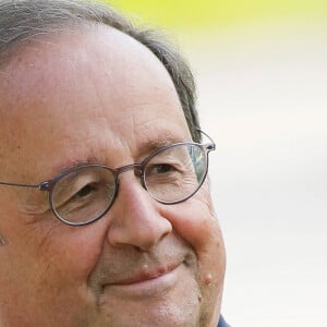 Francois Hollande - President Emmanuel Macron in Tulle to commemorate the slaughter and deportation of hundreds inhabitants by the german army during World War II. In Tulle, France on June 10, 2024. © Jean-Marc Haedrich/Pool/Bestimage 