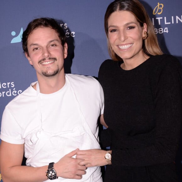 Exclusif - Juan Arbelaez et Laury Thilleman - Dîner de charité Breitling pour l'association "Premiers de cordée" à la Samaritaine à Paris le 8 octobre 2021. © Rachid Bellak / Bestimage