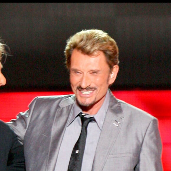 David Hallyday et Johnny Hallyday.
