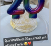 Sur Instagram, Estelle Denis a posté en story la photo du gâteau demandé par sa fille : un gros fromage !