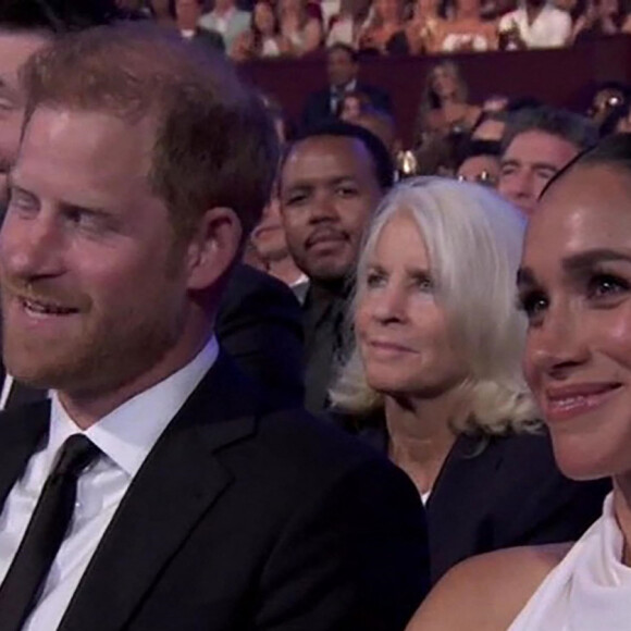 Le prince Harry, duc de Sussex et Meghan Markle, duchesse de Sussex, lors de la cérémonie des "ESPY Awards 2024" à Los Angeles, le 11 juillet 2024.
