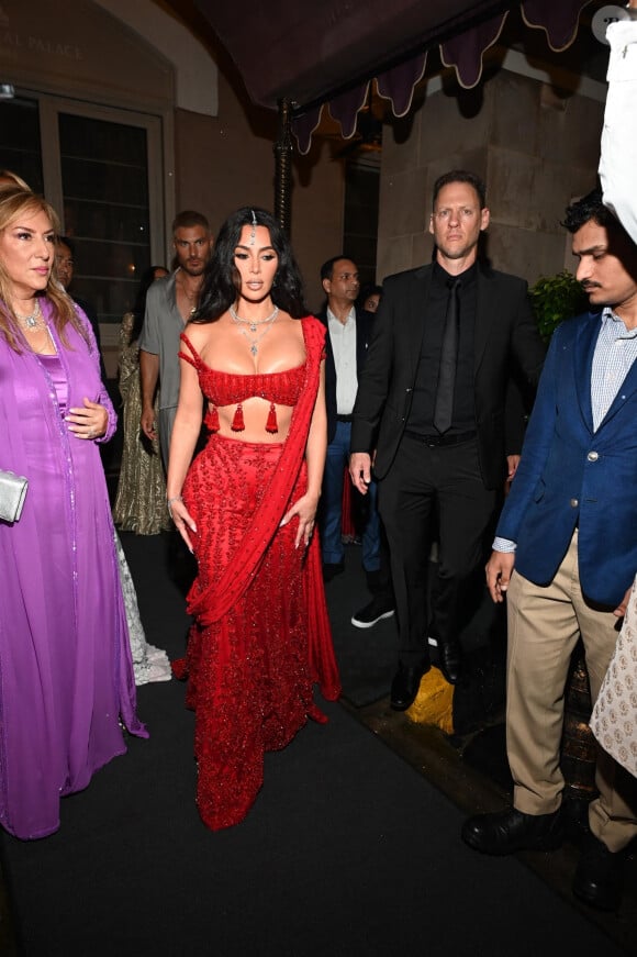 Kim Kardashian - Mariage d'Anant Ambani et Radhika Merchant à Mumbaï en juillet 2024.