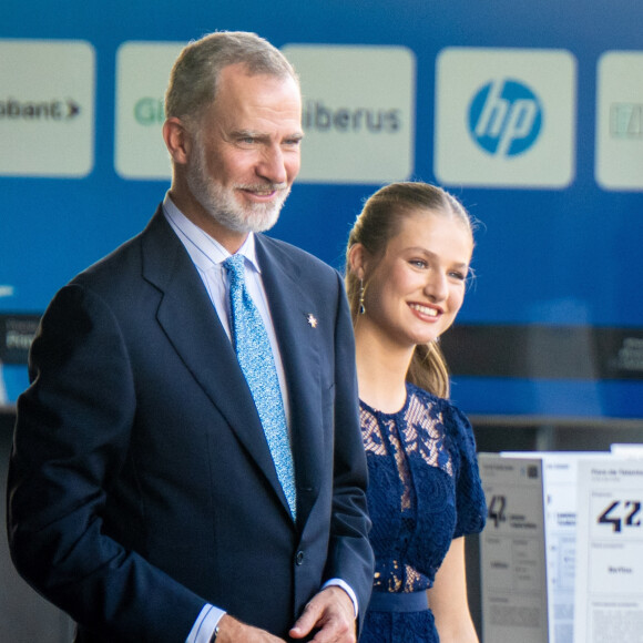 Le roi Felipe VI d'Espagne, la princesse héritière Leonor - La famille royale d'Espagne lors de la remise des prix Princesse de Gérone (Princess of Girona Awards) à Lloret del Mar le 10 juillet 2024. 