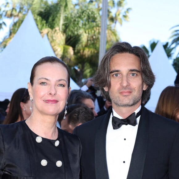 Carole Bouquet et son fils Dimitri Rassam - Montée des marches du film " Megalopolis " lors du 77ème Festival International du Film de Cannes, au Palais des Festivals à Cannes.