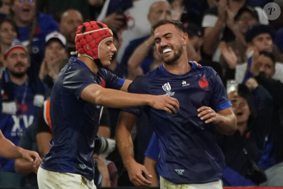 Elle est ouverte depuis le 9 juillet 
Joie - Melvyn Jaminet (France) - Louis Bielle-Biarrey (France) - Coupe du Monde de Rugby France 2023 du match de Poule A entre la France et la Namibie (96-0) au stade Velodrome à Marseille le 21 septembre 2023. 