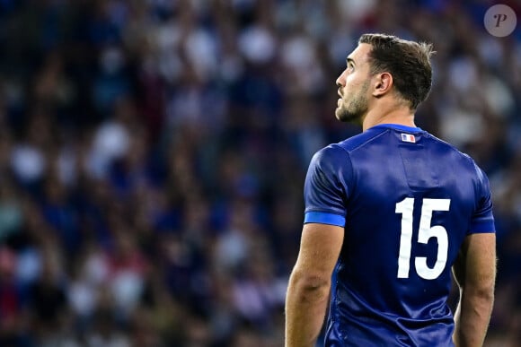 Attitude de MELVYN JAMINET ( 15 - France ) - - Coupe du Monde de Rugby France 2023 du match de Poule A entre la France et l'Uruguay (27-12) au stade Pierre-Mauroy à Lille le 14 septembre 2023. 