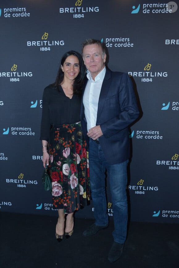 Semi-exclusif - Franck Dubosc et sa femme Danièle - Dîner de charité Breitling à la Samaritaine pour l'association "Premiers de Cordée" à Paris le 4 avril 2024. © Rachid Bellak/Bestimage