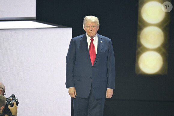 
Donald J. Trump accepte la nomination de son parti en tant que candidat à la présidence des États-Unis lors de la Convention nationale républicaine 2024 au Fiserv Forum à Milwaukee, Wisconsin, le jeudi 18 juillet 2024. Crédit : Ron Sachs / CNP