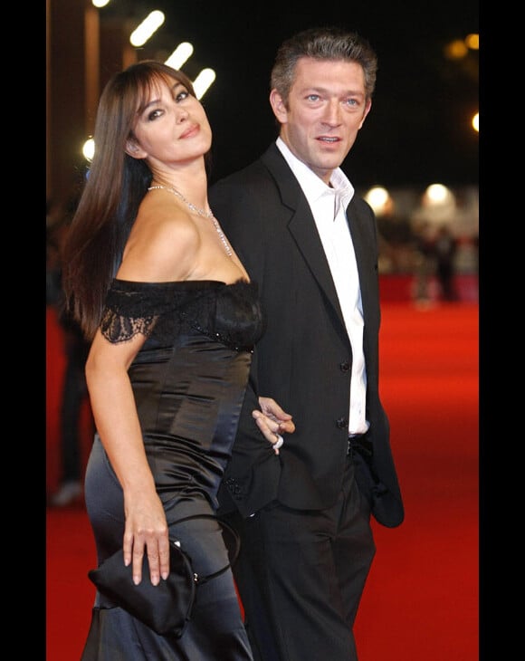 Monica Bellucci et son mari Vincent Cassel au festival cinématographique de Rome en Octobre 2008