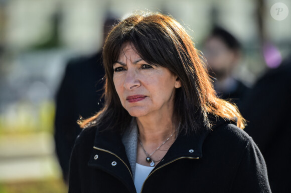 Anne Hidalgo, maire de Paris - Inauguration de l'extension de la ligne RER E à Paris, le 3 mai 2024. © Firas Abdullah / Pool / Bestimage