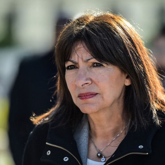 Anne Hidalgo, maire de Paris - Inauguration de l'extension de la ligne RER E à Paris, le 3 mai 2024. © Firas Abdullah / Pool / Bestimage