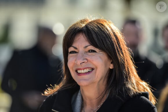 Anne Hidalgo, maire de Paris - Inauguration de l'extension de la ligne RER E à Paris, le 3 mai 2024. © Firas Abdullah / Pool / Bestimage