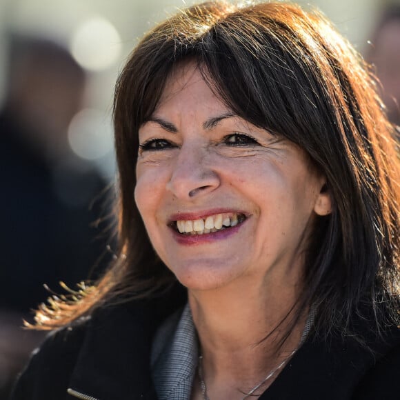 Anne Hidalgo, maire de Paris - Inauguration de l'extension de la ligne RER E à Paris, le 3 mai 2024. © Firas Abdullah / Pool / Bestimage