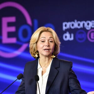 Valérie Pécresse à l'inauguration de l'extension du RER E, à la Défense , le 3 mai 2024. © Firas Abdullah/Pool/Bestimage