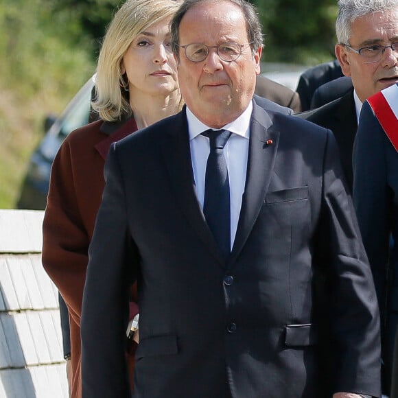 Julie Gayet and Francois Hollande - President Emmanuel Macron in Tulle to commemorate the slaughter and deportation of hundreds inhabitants by the german army during World War II. In Tulle, France on June 10, 2024. © Jean-Marc Haedrich/Pool/Bestimage